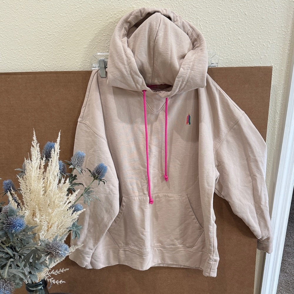Terez Womens Pima Cotton Pullover Wear What Makes You Happy Hoodie Sz M
